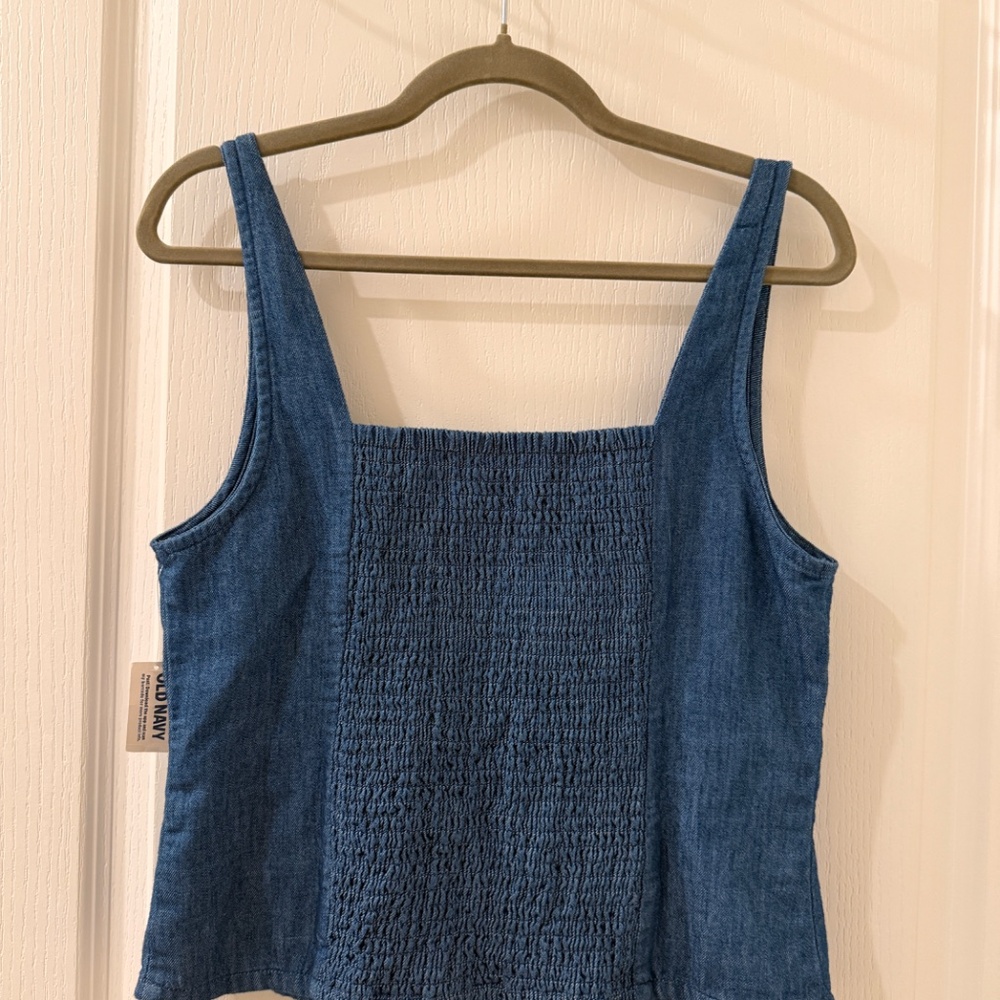 Old Navy Blue Denim Blouse - Picture 3 of 3